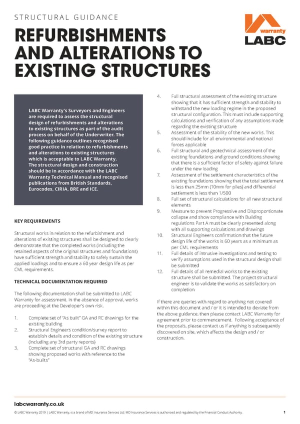 Refurbishments Guide LABC Warranty